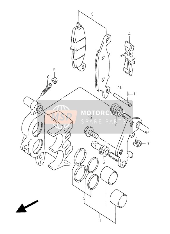 Suzuki GS500E 2000 BREMSSATTEL VORNE für ein 2000 Suzuki GS500E