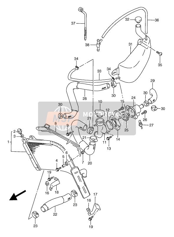 3485014F00, Geber. Wassertemperatur, Suzuki, 1