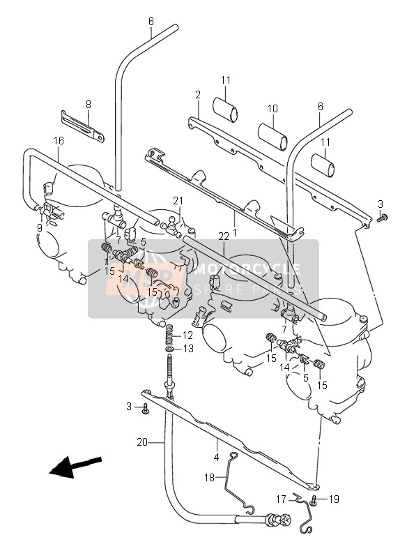 Suzuki GSX750F 1995 Carburettor Fittings for a 1995 Suzuki GSX750F