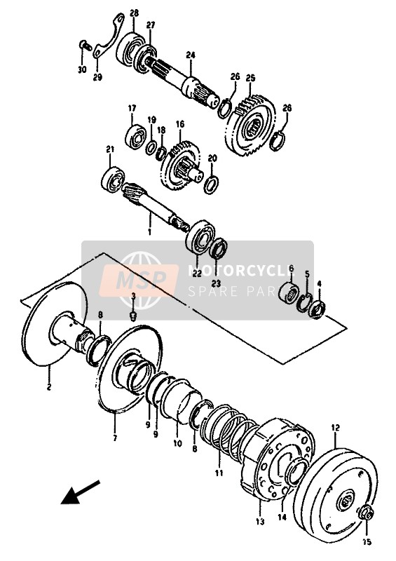 Suzuki AH50 1992 Transmission (2) for a 1992 Suzuki AH50