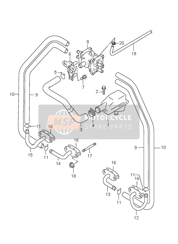 Suzuki GSX600F 2000 SEKUNDÄRLUFT (E18) für ein 2000 Suzuki GSX600F