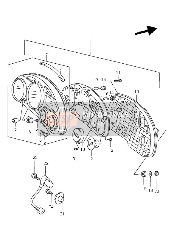 3412008F50, Speedometer (Kilo), Suzuki, 0