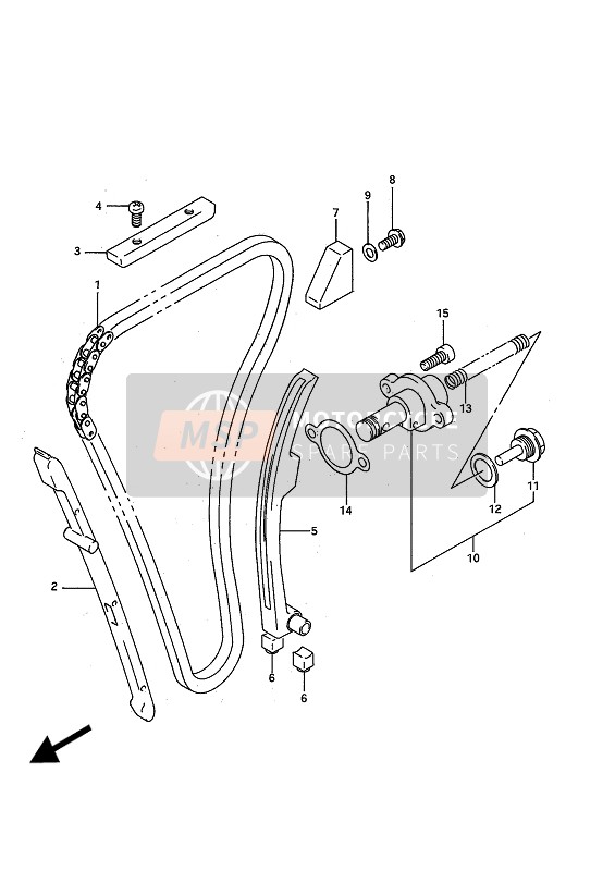 Suzuki GSX-R750W 1992 Catena a camme per un 1992 Suzuki GSX-R750W