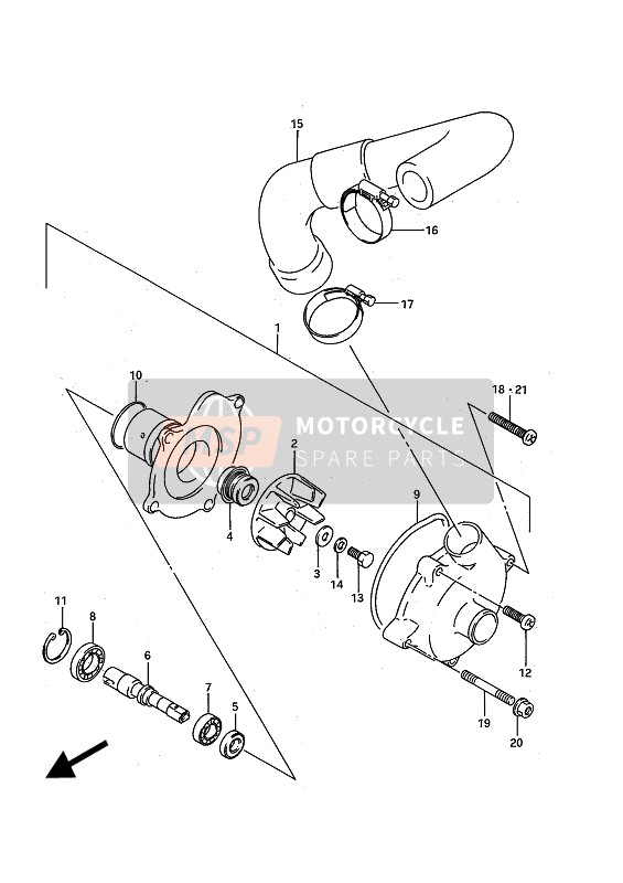 1740017E02, Pump Assy Water, Suzuki, 0