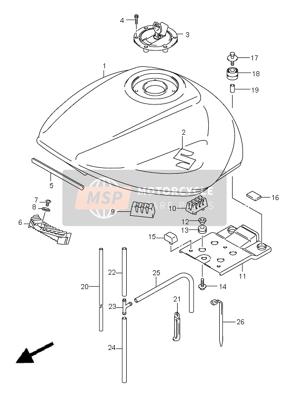 4442306G01, Hose,Fuel Tank, Suzuki, 1