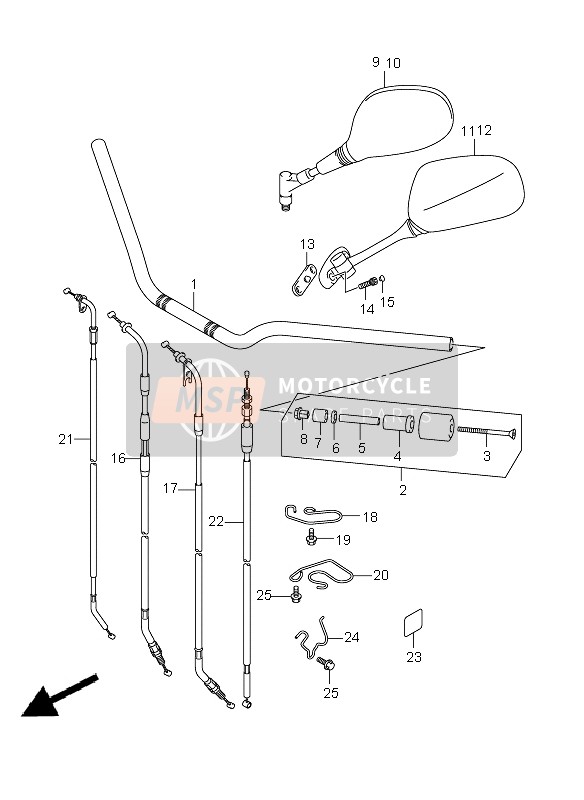 5620038824, Balancer Set,Handlebar, Suzuki, 2