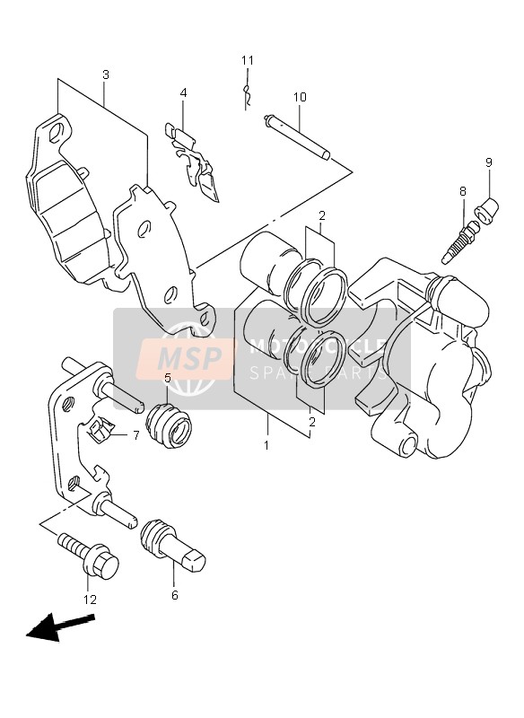 Suzuki GSX600F 2000 Front Caliper for a 2000 Suzuki GSX600F