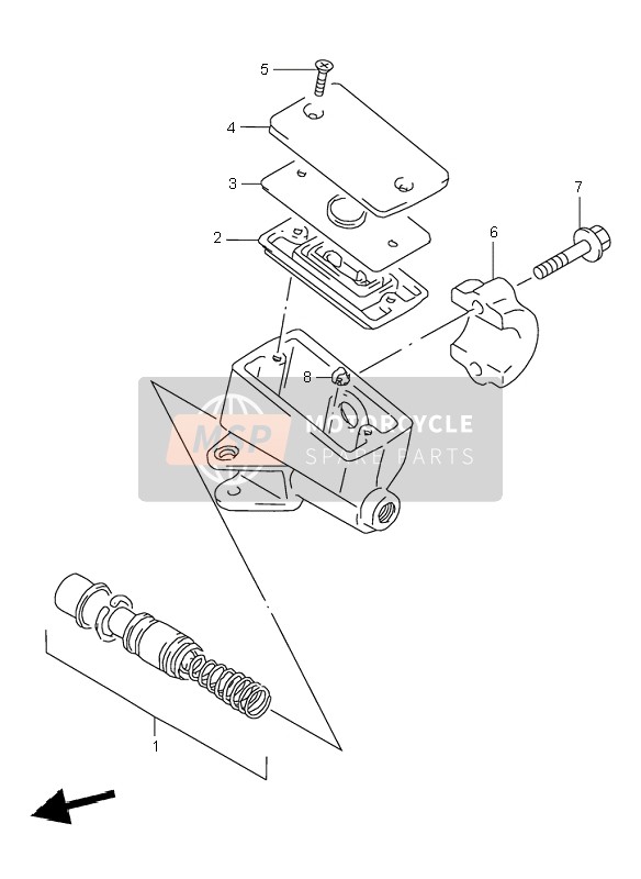 Suzuki GSX600F 2000 Front Master Cylinder for a 2000 Suzuki GSX600F