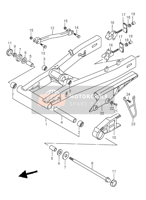 Suzuki GSX600F 2000 Rear Swing Arm for a 2000 Suzuki GSX600F