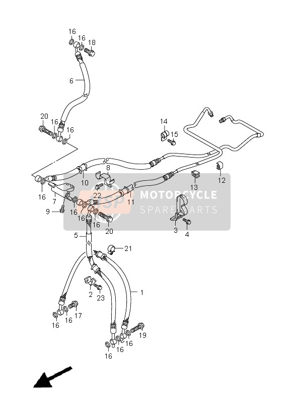 5948017H21, Hose Comp,Fr Br, Suzuki, 1