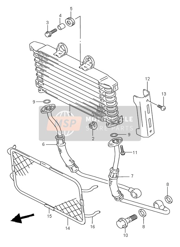 Suzuki GSX750 2000 Refroidisseur d'huile pour un 2000 Suzuki GSX750