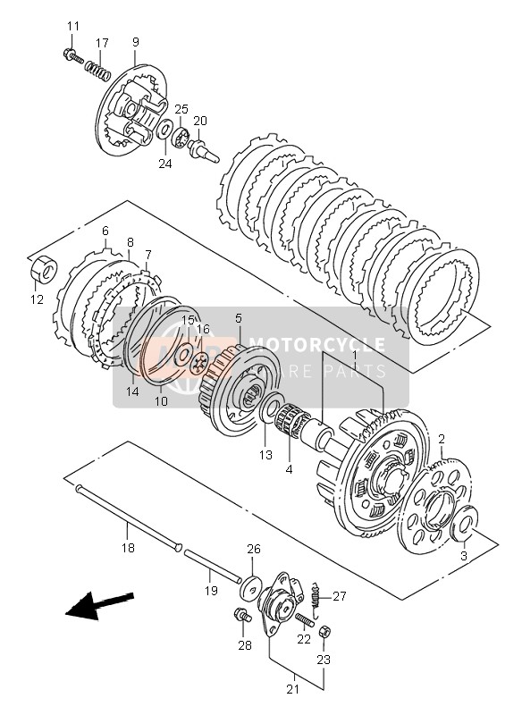 Suzuki GSX750 2000 Clutch for a 2000 Suzuki GSX750