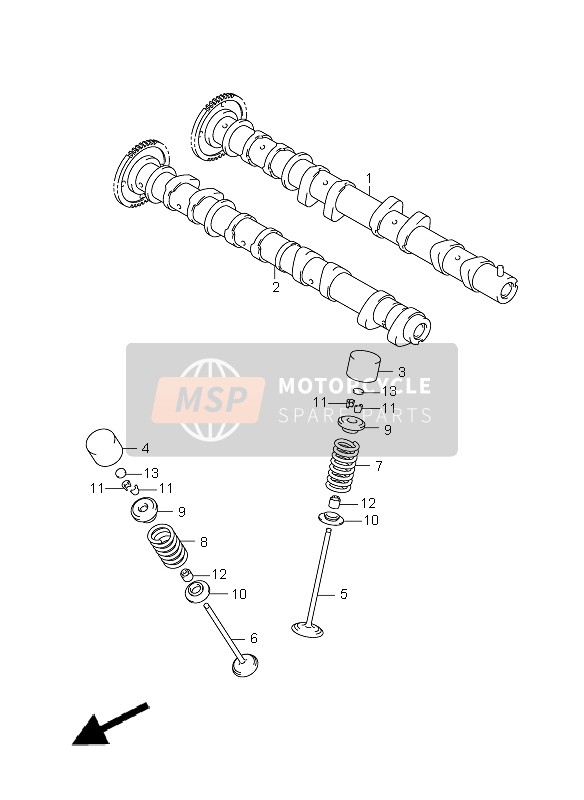 1291141G00, Valve, Intake, Suzuki, 0