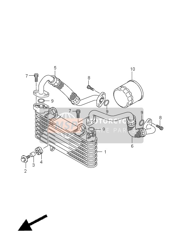 1646041G00, Hose, Oil Cooler Rh, Suzuki, 0