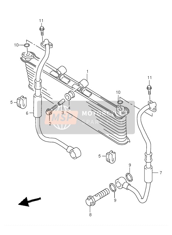 Suzuki GSX750F 2000 Oil Cooler for a 2000 Suzuki GSX750F