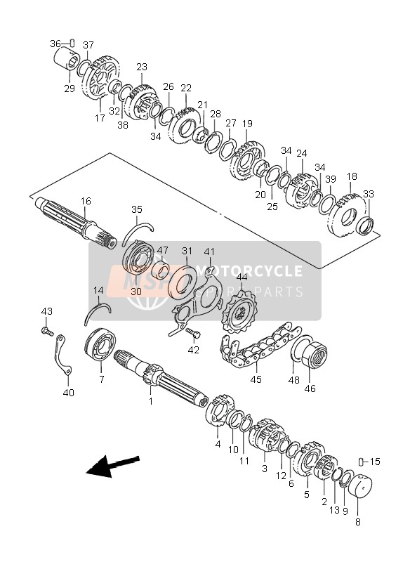 Suzuki GSX750F 2000 Trasmissione per un 2000 Suzuki GSX750F