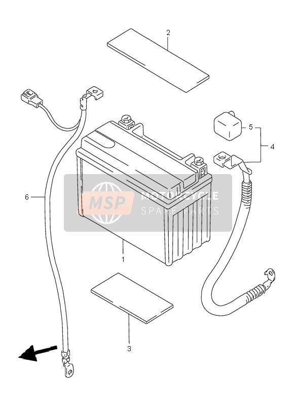 Suzuki GSX750F 2000 Batterie pour un 2000 Suzuki GSX750F