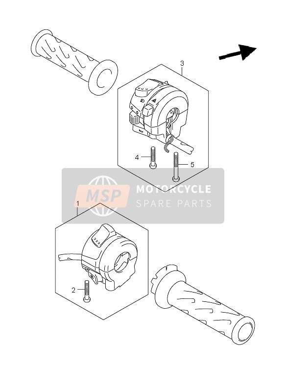 Suzuki GSX-R1000 2005 Interruptor de manija para un 2005 Suzuki GSX-R1000