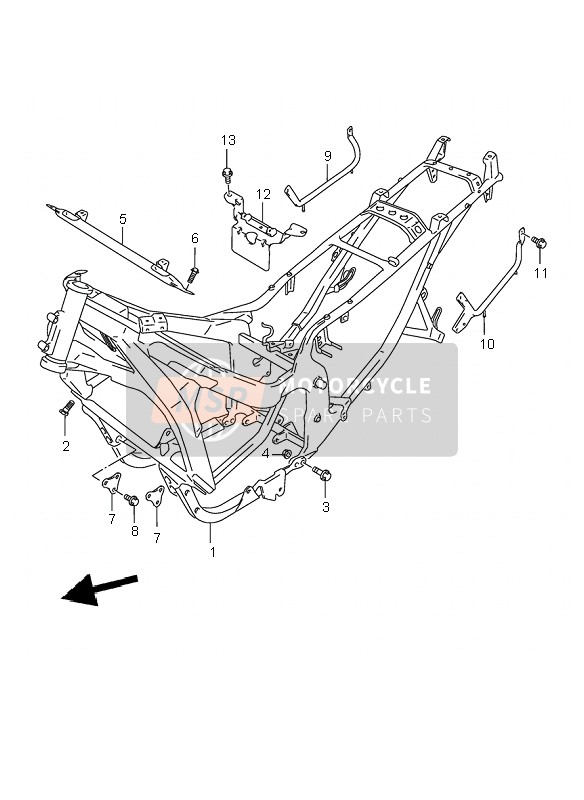 Suzuki GSX750F 2000 Frame voor een 2000 Suzuki GSX750F