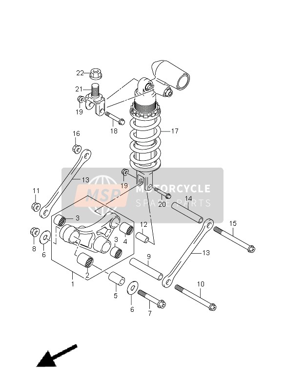 6260041810, Lever Set, Rear Cushion, Suzuki, 0