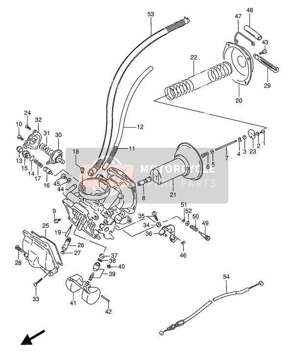 Suzuki VS800GL INTRUDER 1992 Carburatore (Davanti) per un 1992 Suzuki VS800GL INTRUDER