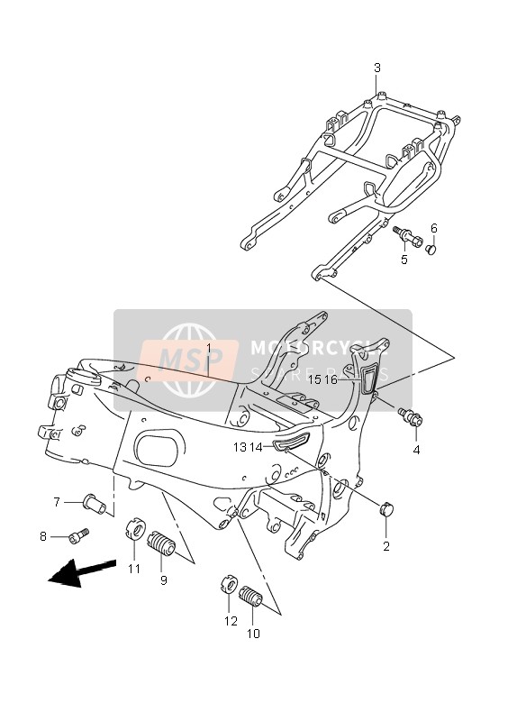 4120024F00, Partie Arriere De Cadre, Suzuki, 0