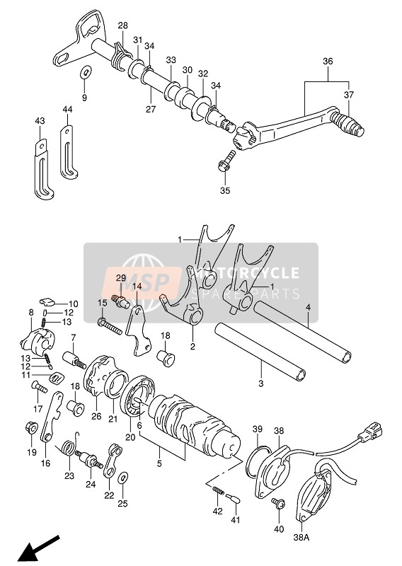 2531046E00, Schakelnok, Suzuki, 0