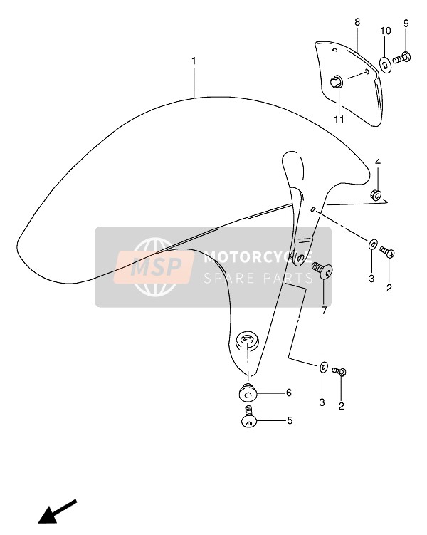 5311046E2133J, Fender, Front (Black), Suzuki, 0