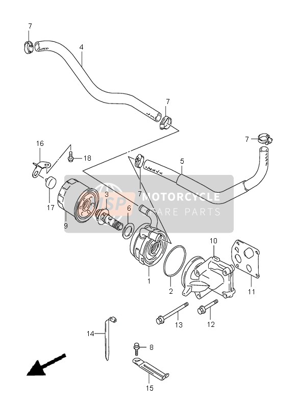 Suzuki GSX-R600 2000 Oil Cooler for a 2000 Suzuki GSX-R600