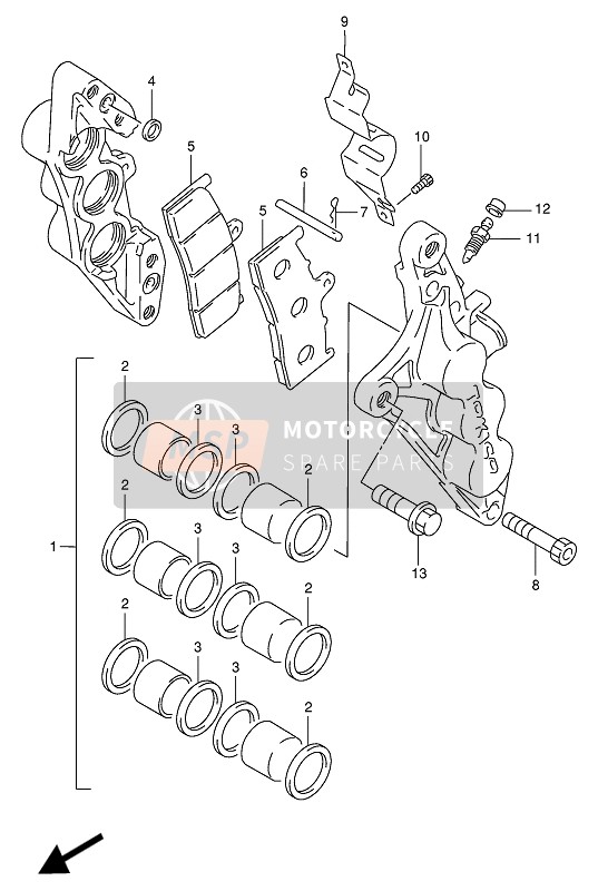 5910046811, Remblokken Set, Suzuki, 0