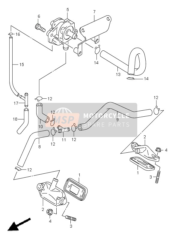 Suzuki VL125 INTRUDER 2005 SEKUNDÄRLUFT für ein 2005 Suzuki VL125 INTRUDER