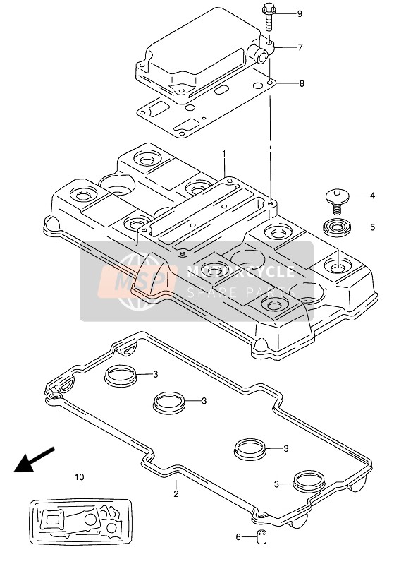 Suzuki RF600R(U) 1993 Cylinder Head Cover for a 1993 Suzuki RF600R(U)