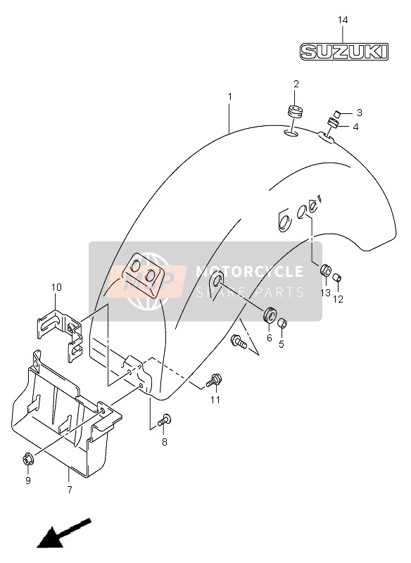 0918010045, Spacer, Front, Suzuki, 0