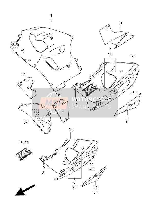 6819534E80Y7M, Tape, Upper Lh (Red), Suzuki, 0