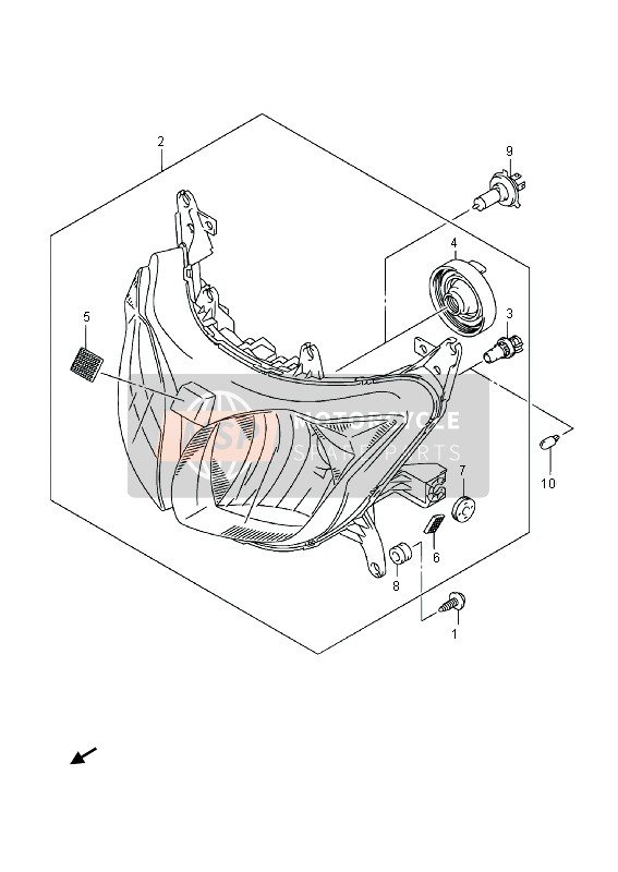 3510011J01999, Headlamp Assy, Suzuki, 0