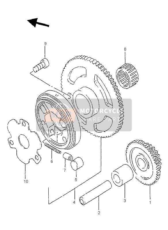 Suzuki GZ125 MARAUDER 2000 Starter Clutch for a 2000 Suzuki GZ125 MARAUDER