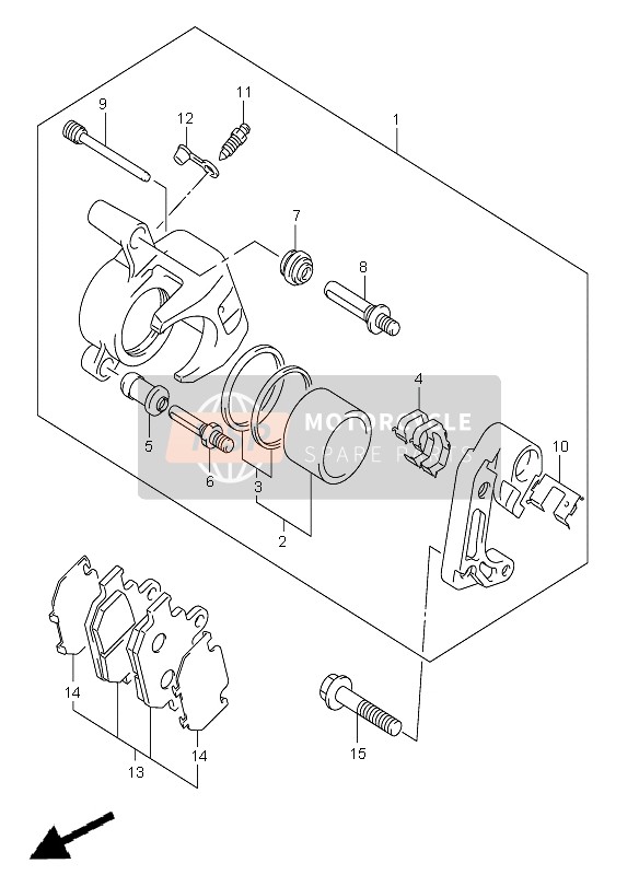 Suzuki VL250 INTRUDER 2005 BREMSSATTEL VORNE für ein 2005 Suzuki VL250 INTRUDER