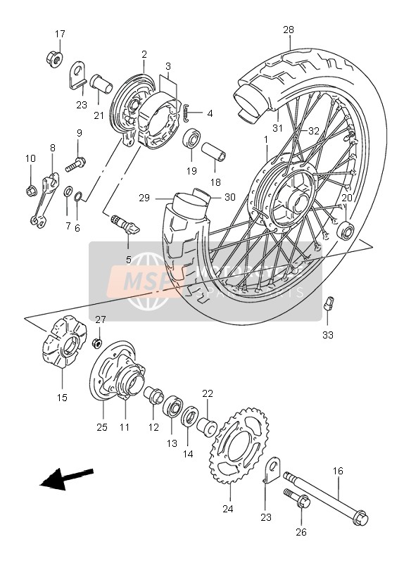 Roue arrière