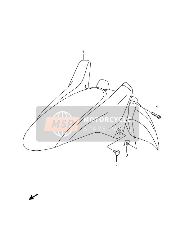 Suzuki DL650A V-STROM 2013 Front Fender for a 2013 Suzuki DL650A V-STROM