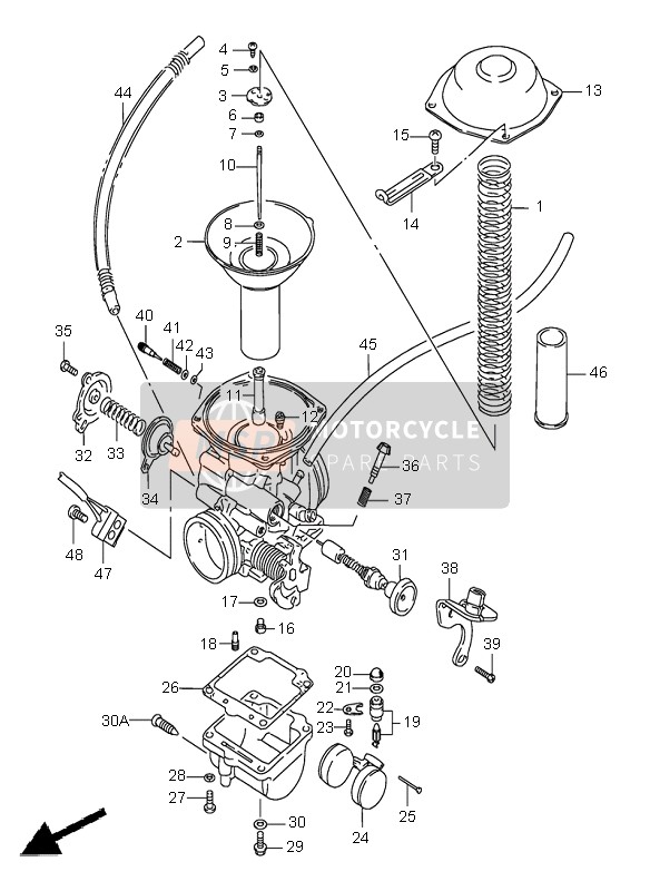 Suzuki LS650 SAVAGE 2000 Carburateur pour un 2000 Suzuki LS650 SAVAGE