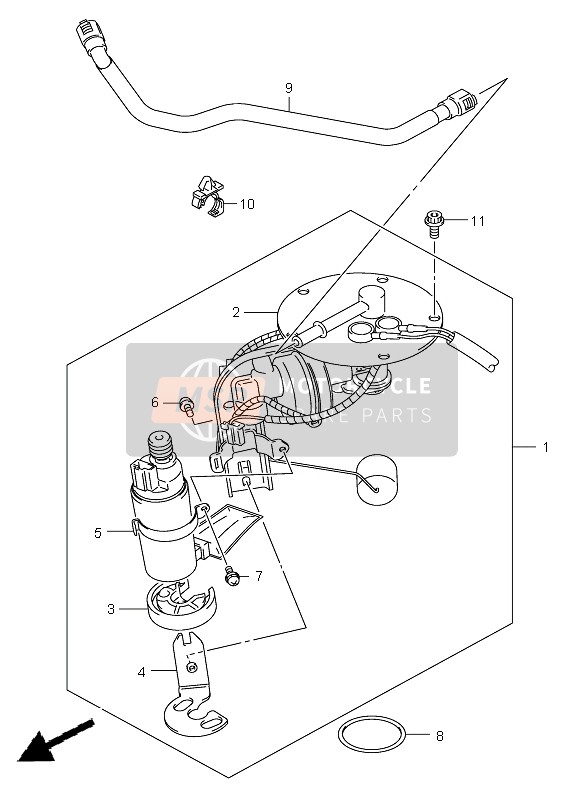 Suzuki VL1500 INTRUDER LC 2005 Pompe à carburant pour un 2005 Suzuki VL1500 INTRUDER LC