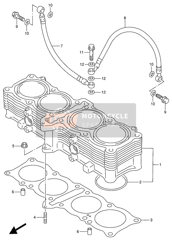 1128221E00, Tubo, Cylinder Testata Olio, L, Suzuki, 1