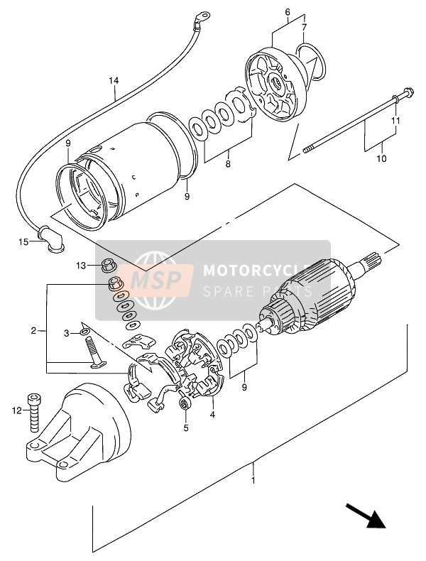 Suzuki RF900R 1994 Startend Motor voor een 1994 Suzuki RF900R