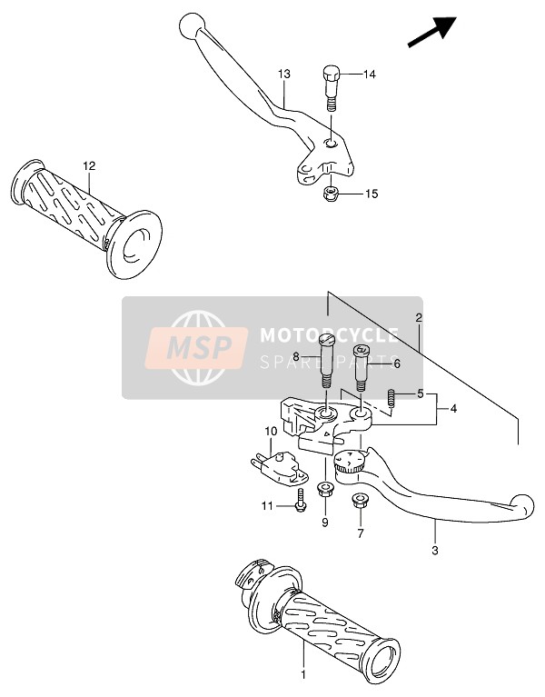 Suzuki RF900R 1994 Leva della maniglia per un 1994 Suzuki RF900R