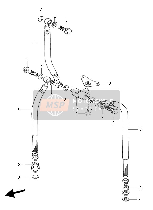 Suzuki GSX750F 1995 BREMSSCHLAUCH VORNE für ein 1995 Suzuki GSX750F