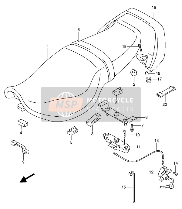 9570012853, Slot Set,Zadel, Suzuki, 0