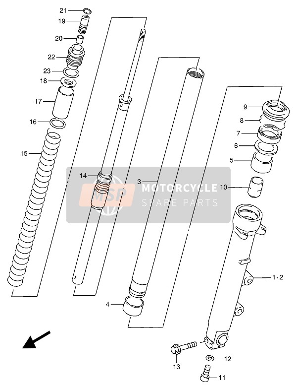 Suzuki RF900R 1994 Front Damper for a 1994 Suzuki RF900R