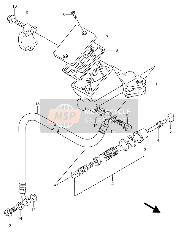 Suzuki RF900R 1994 Cilindro maestro del embrague para un 1994 Suzuki RF900R