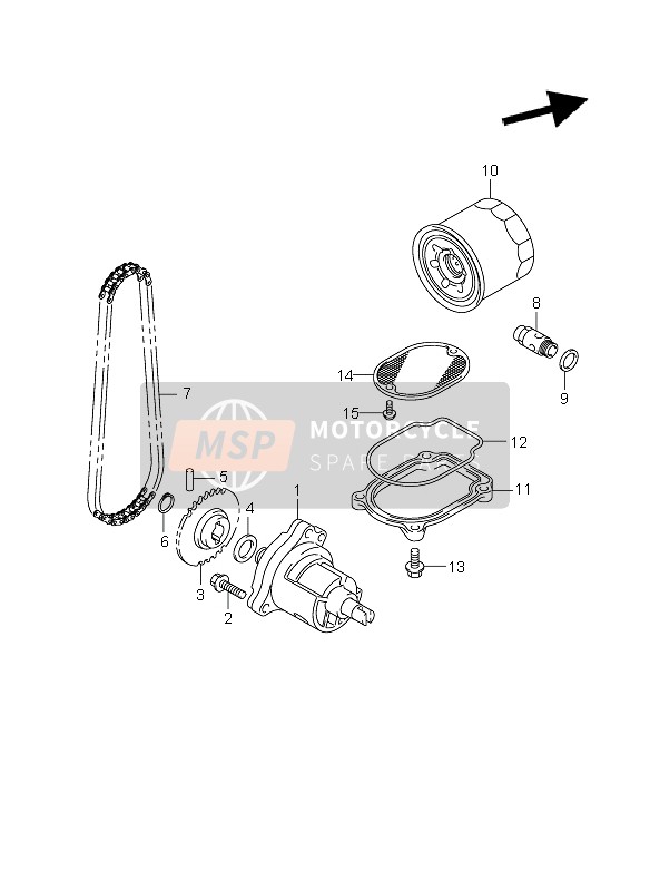 Suzuki VZ800 MARAUDER 2005 Oil Pump for a 2005 Suzuki VZ800 MARAUDER