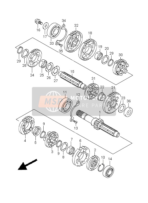 2435141F00, Ingranaggio Condotto 5A Z22, Suzuki, 0